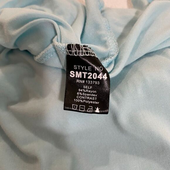 POL Blue Sequin Lace Boho Tank Top Size Small Flowy Embroidered Festival Style - Picture 5 of 9